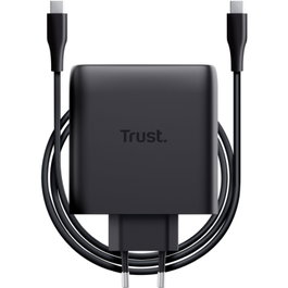 CARGADOR PARED/VIAJE 2xUSB-C 100W MAXO NEGRO TRUST
